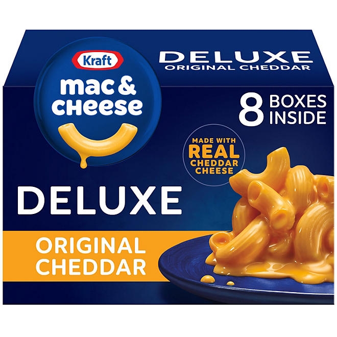 Kraft Deluxe Original Cheddar Macaroni and Cheese Dinner, 14 oz., 8 pk. - Image 2