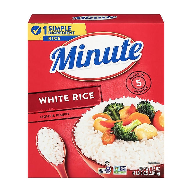 Minute Instant Light and Fluffy White Rice, 72oz. - Image 2