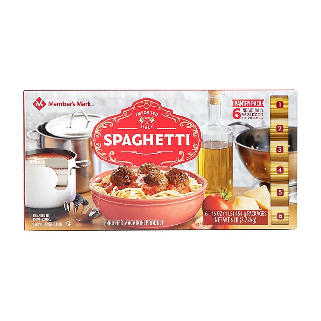 Member's Mark Spaghetti Pasta Pantry Pack, 1 lb., 6 pk. - Image 3