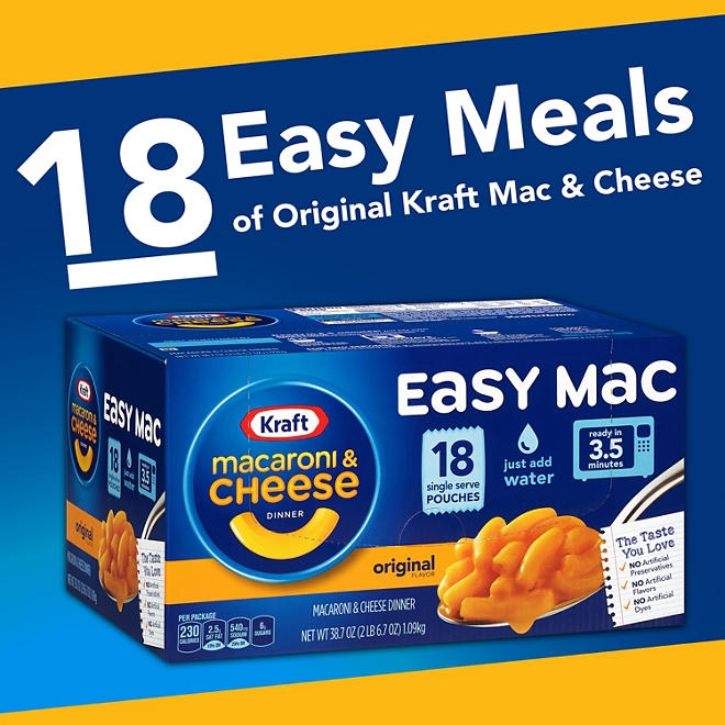 Kraft Easy Mac Original Flavor Single-Serve Pouches 18 pk. - Image 5