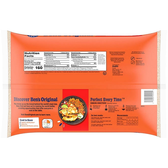 Ben's Original Enriched Long Grain White Parboiled Rice, 12 lbs. - Image 6