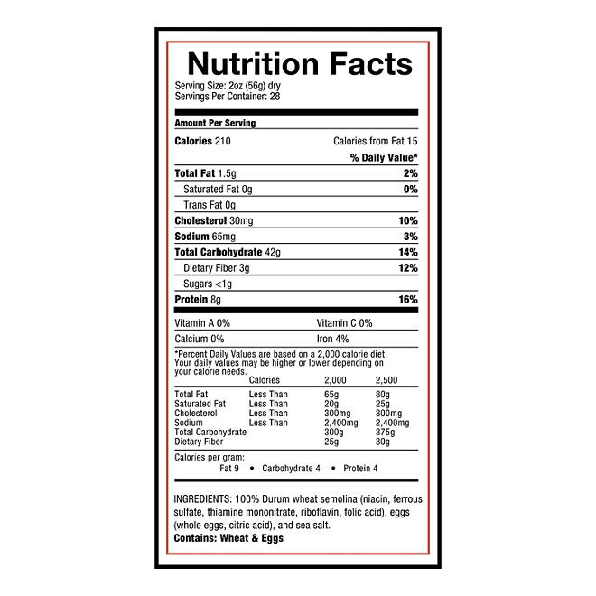 Country Pasta Homemade Style Egg Pasta 56 oz. - Image 5