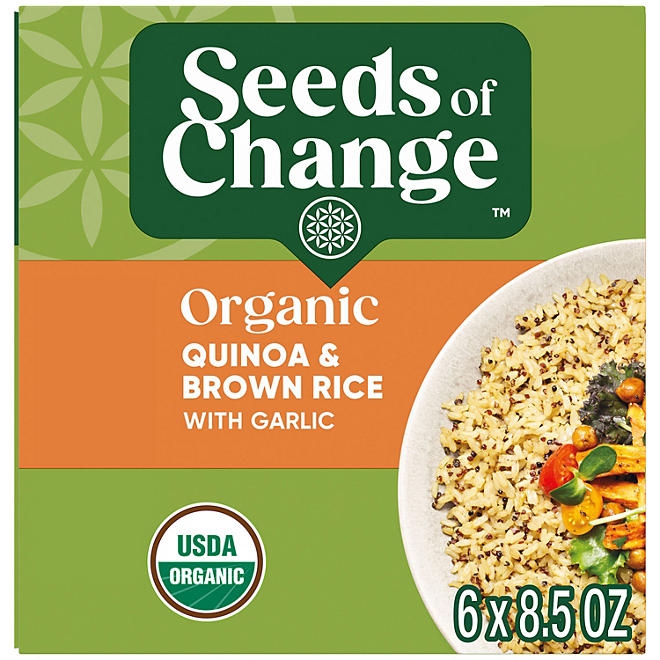 Seeds of Change Certified Organic Quinoa and Brown Rice with Garlic 8.5 oz., 6 pk. - Image 2