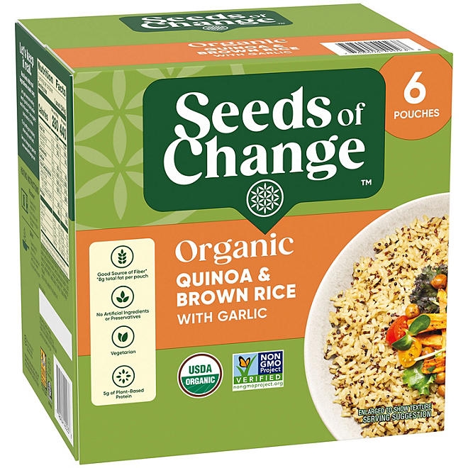 Seeds of Change Certified Organic Quinoa and Brown Rice with Garlic 8.5 oz., 6 pk. - Image 4