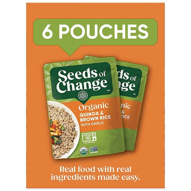 Seeds of Change Certified Organic Quinoa and Brown Rice with Garlic 8.5 oz., 6 pk. - Image 5
