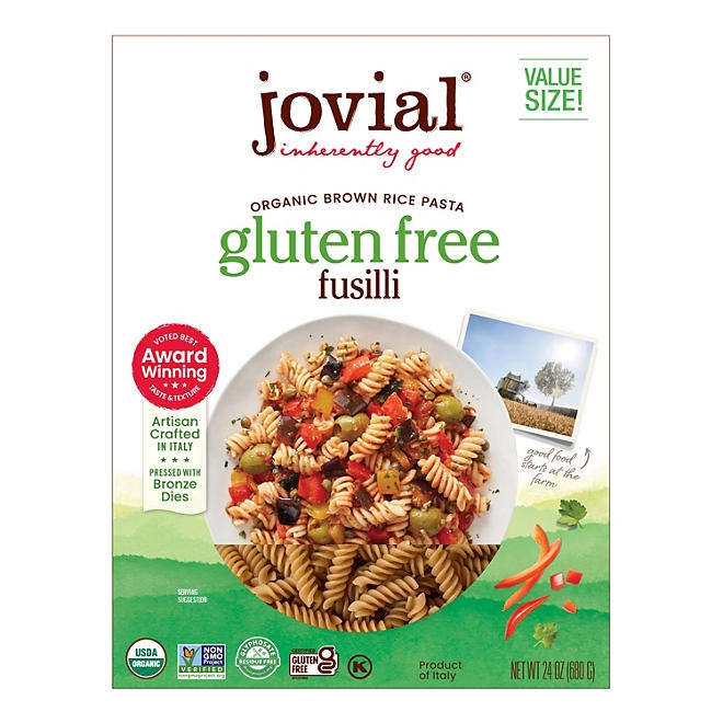 Jovial Organic Brown Rice Gluten Free Pasta, Fusilli, 24 oz. - Image 2
