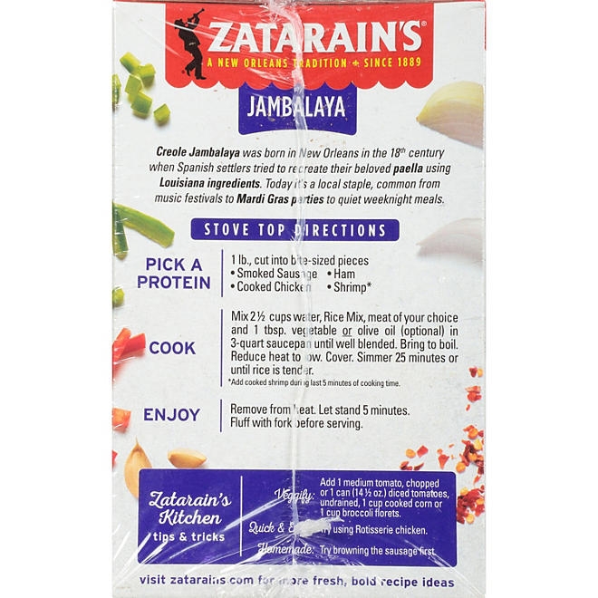 Zatarain's Jambalaya Rice Dinner Mix, 8 oz., 4 pk. - Image 7