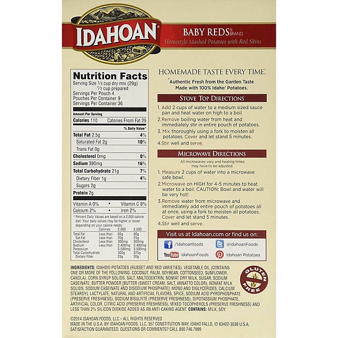 Idahoan Baby Reds Value Pack Mashed Potatoes, 4 oz., 9 pk. - Image 3