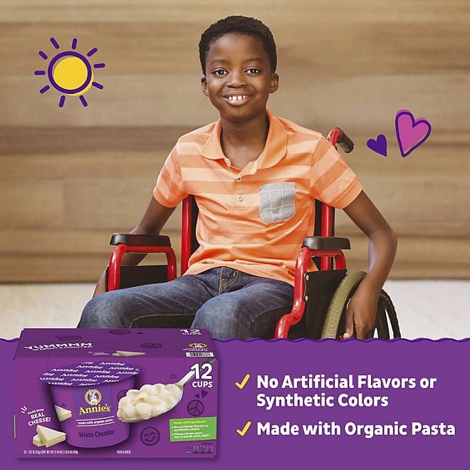 Annie's Shells and White Cheddar Mac and Cheese Cups, 12 pk. - Image 7