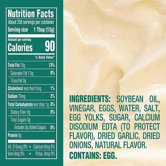 Kraft Real Mayo Creamy & Smooth Mayonnaise, 1 gal, 2 ct. - Image 3