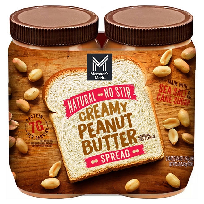 Member's Mark Natural Creamy Peanut Butter, 40 oz., 2 pk. - Image 2