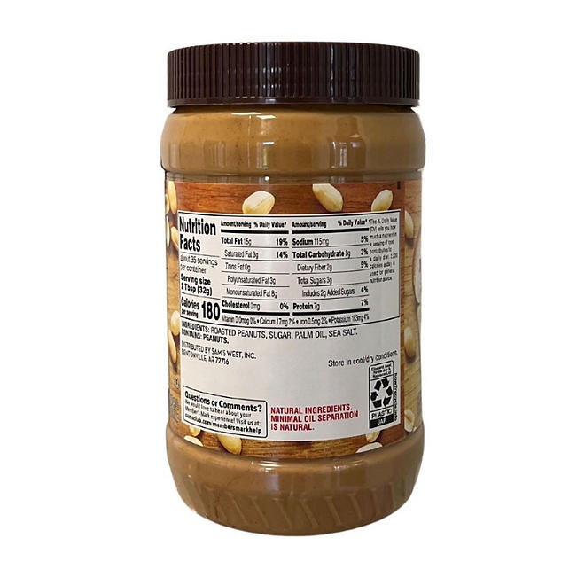 Member's Mark Natural Creamy Peanut Butter, 40 oz., 2 pk. - Image 5