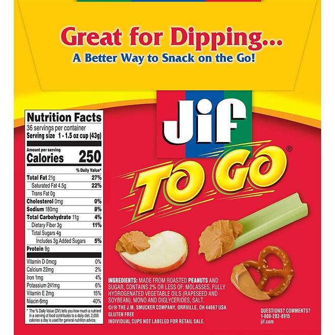 Jif-To-Go Creamy Peanut Butter, 36 ct. - Image 5