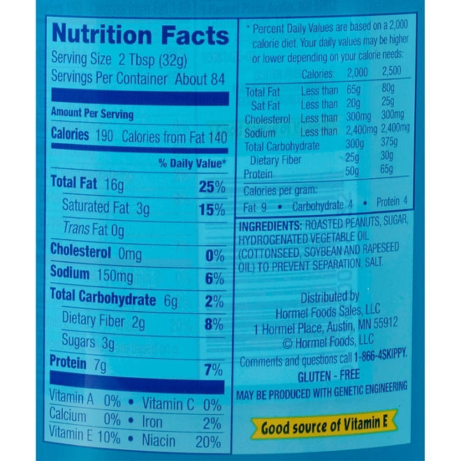 Skippy Creamy Peanut Butter Spread, 48 oz., 2 pk. - Image 3