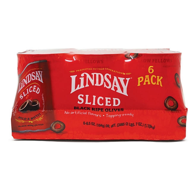Lindsay Sliced Black Ripe Olives, 6.5 oz., 6 pk. - Image 2
