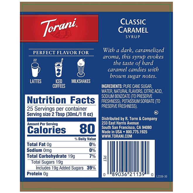 Torani Classic Caramel Syrup, 25.4 fl. oz. - Image 5