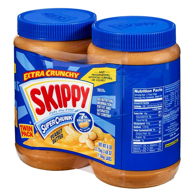Skippy Super Chunk Peanut Butter, 48 oz., 2 pk. - Image 6