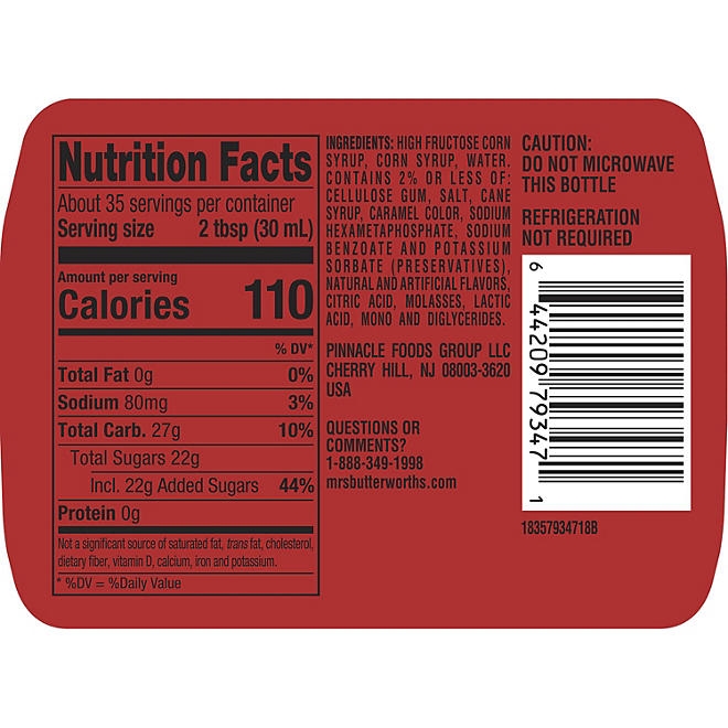 Mrs. Butterworths Original Syrup, 36 oz., 2 pk. - Image 3