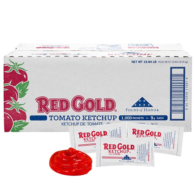 Red Gold Tomato Ketchup Single-Serve Packets 1,000 ct. - Image 2