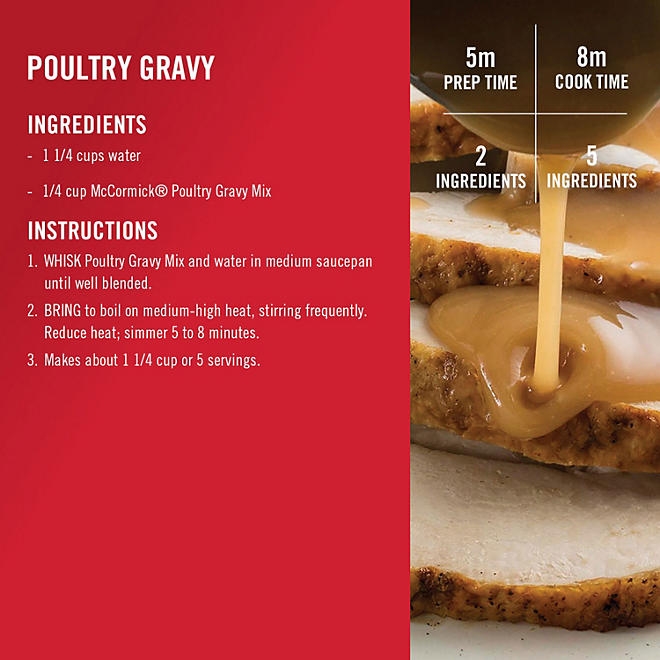 McCormick Poultry Gravy Mix, 18 oz. - Image 6