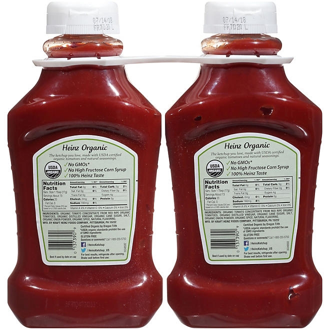 Heinz Organic Certified Tomato Ketchup, 44 oz., 2 pk. - Image 5