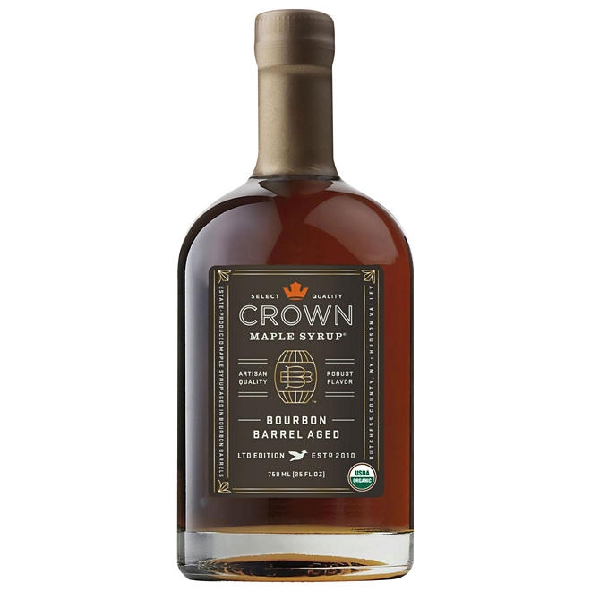 Crown Maple Bourbon Barrel Aged Organic Maple Syrup, 25 fl. oz. - Image 2