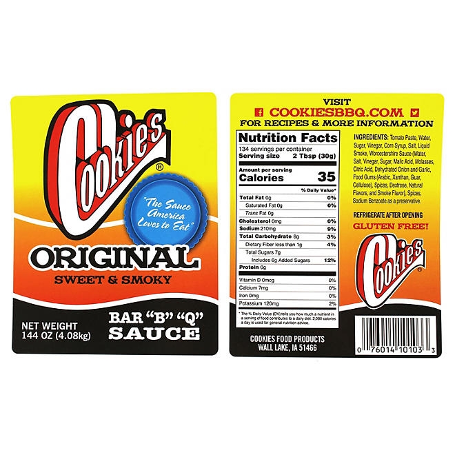 Cookies Original Bar "B" "Q" Sauce, 1 gal. - Image 3