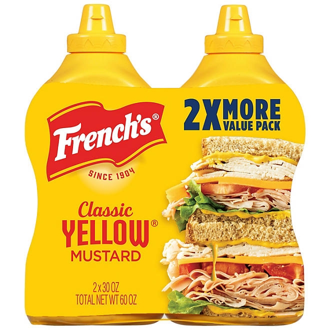 French's 100% Natural Classic Yellow Mustard, 30 oz., 2 pk. - Image 2