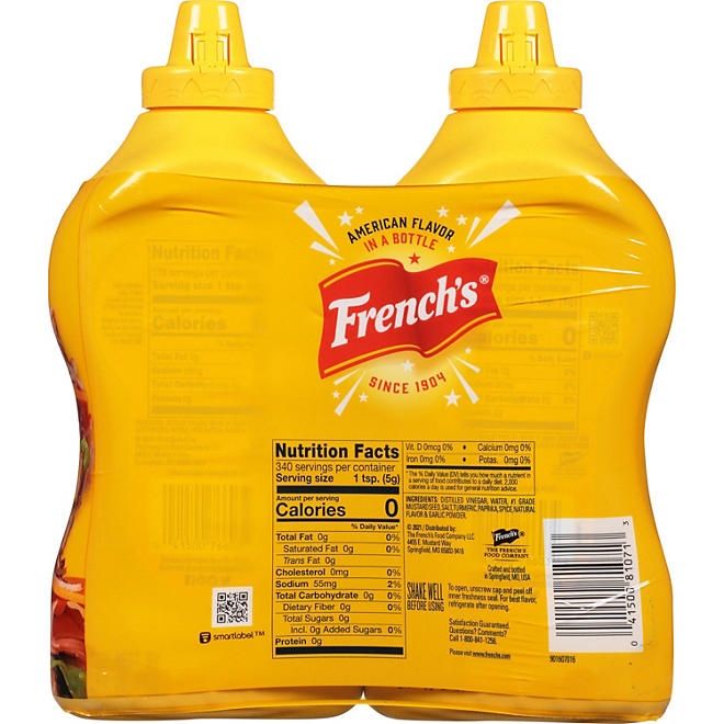 French's 100% Natural Classic Yellow Mustard, 30 oz., 2 pk. - Image 7
