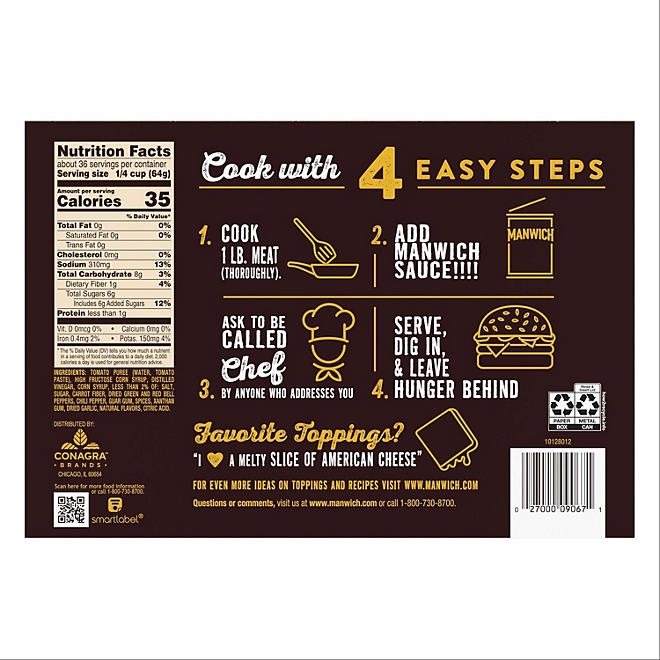 Manwich Sloppy Joe Sauce, 15 oz., 6 pk. - Image 6