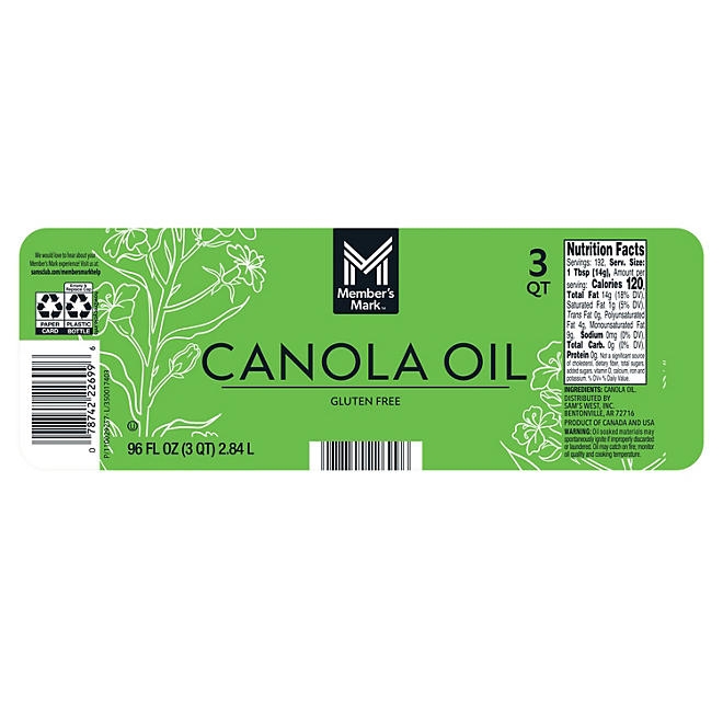 Member's Mark Canola Oil, 192 fl. oz. - Image 5