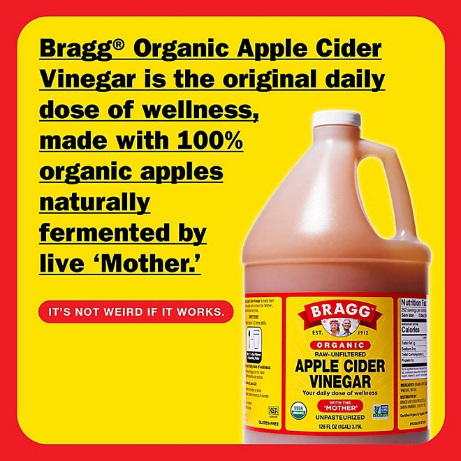 Bragg Apple Cider Vinegar, 128 fl. oz. - Image 5