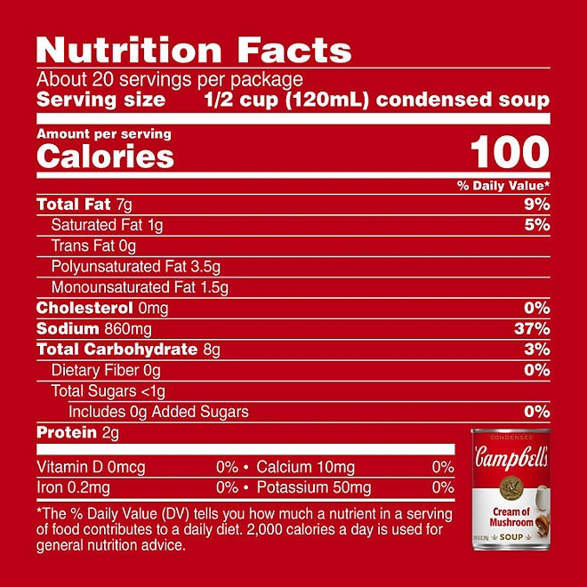 Campbell's Cream of Mushroom Soup 10.5 oz., 8 pk. - Image 3