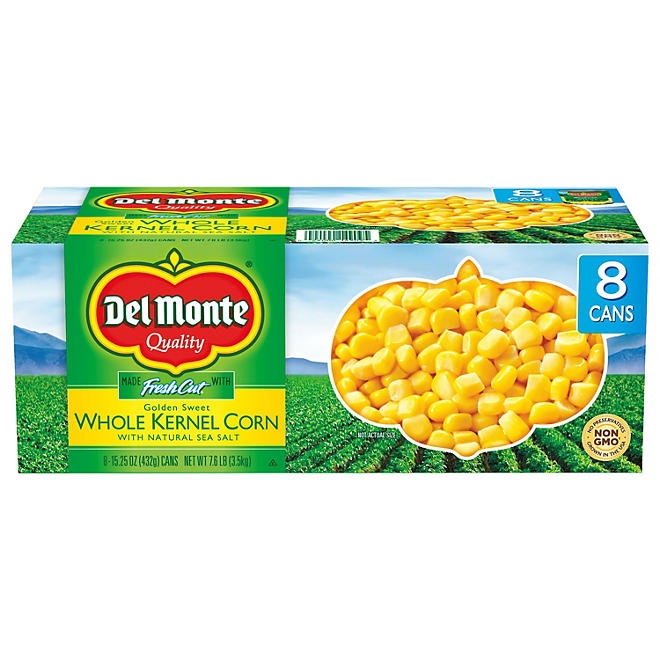Del Monte Golden Sweet Whole Kernel Corn, 15.25 oz., 8pk. - Image 2