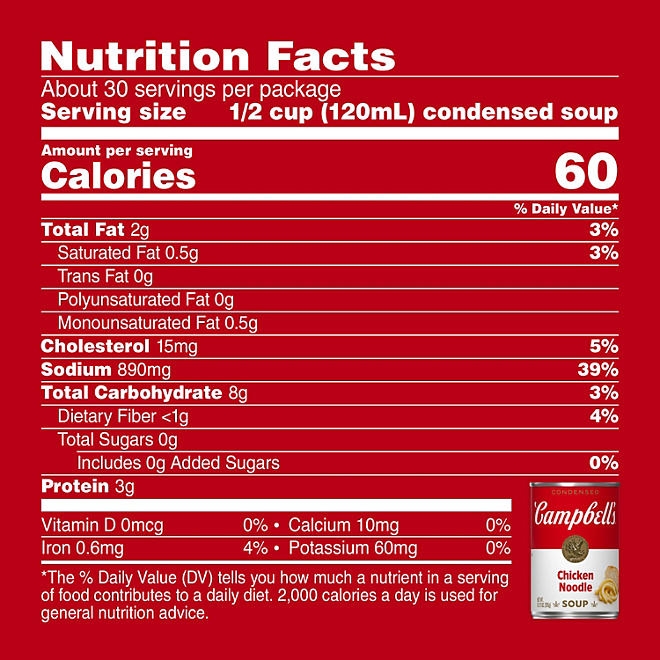 Campbell's Condensed Chicken Noodle Soup 10.75 oz., 12 ct. - Image 3