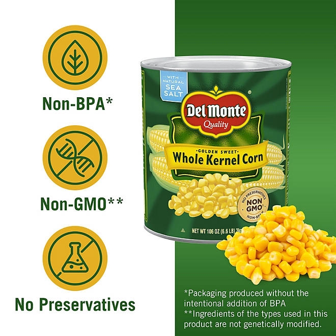 Del Monte Whole Kernel Corn, 106 oz. - Image 4