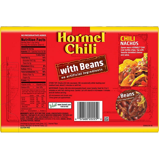 Hormel Chili with Beans 15 oz., 6 pk. - Image 3