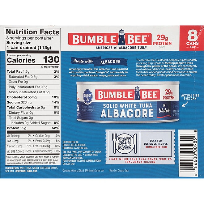 Bumble Bee Solid White Albacore in Water 5 oz., 8 pk. - Image 6