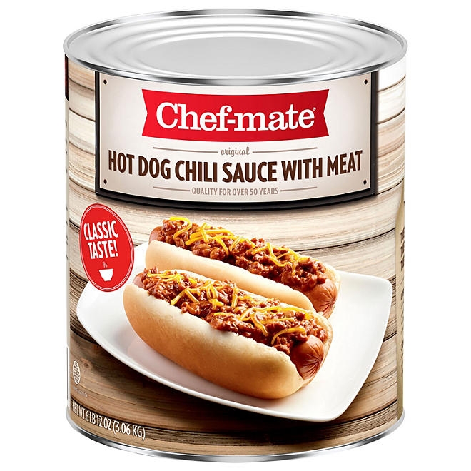 Chef-mate Hot Dog Chili Sauce With Beef 108 oz. - Image 2