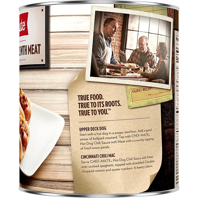 Chef-mate Hot Dog Chili Sauce With Beef 108 oz. - Image 3