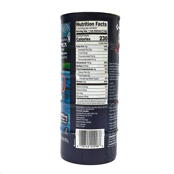 Member's Mark Canned Atlantic Salmon, 7 oz., 5 pk. - Image 5