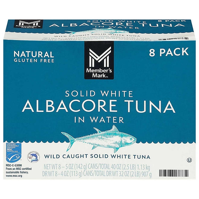 Member's Mark Premium, MSC Certified, Solid White Albacore Tuna 5 oz., 8 pk. - Image 2
