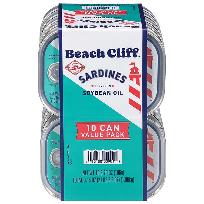 Beach Cliff Sardines in Soybean Oil 3.75 oz., 10 ct. - Image 2