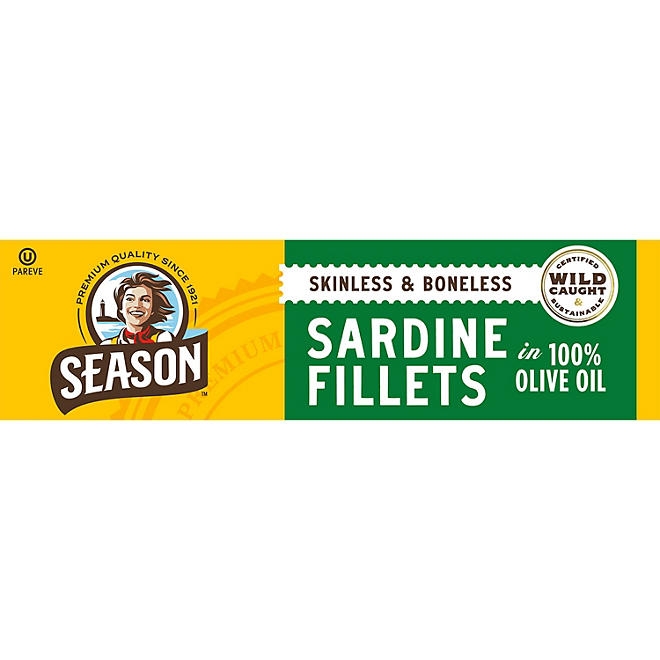 Season Brand Skinless, Boneless Sardines in Olive Oil, 4.375 oz., 6 pk. - Image 5