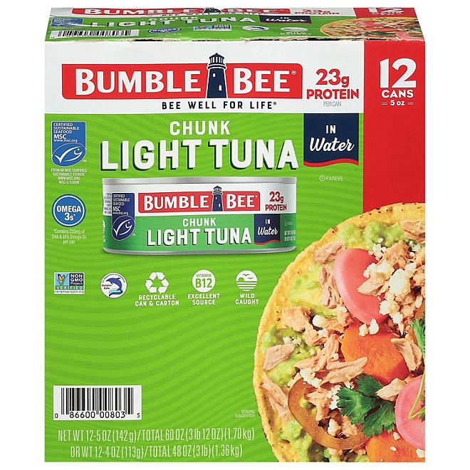 Bumble Bee Chunk Light Tuna in Water 5 oz., 12 ct. - Image 2