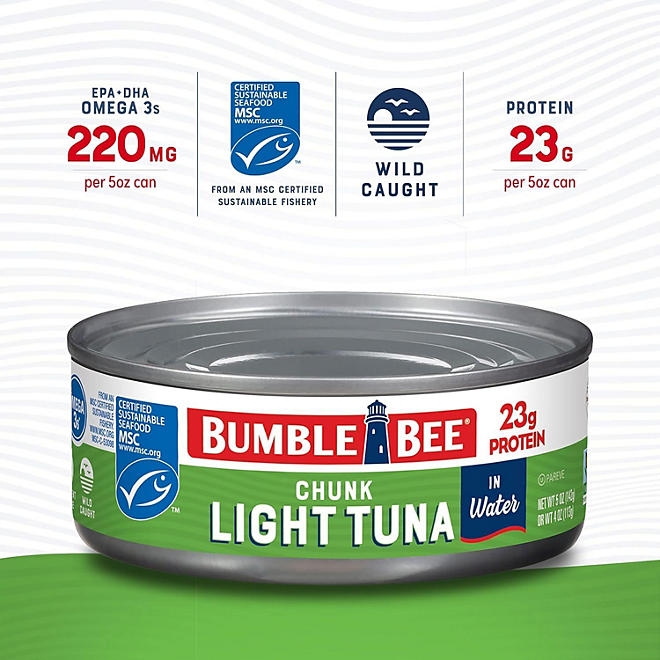 Bumble Bee Chunk Light Tuna in Water 5 oz., 12 ct. - Image 3