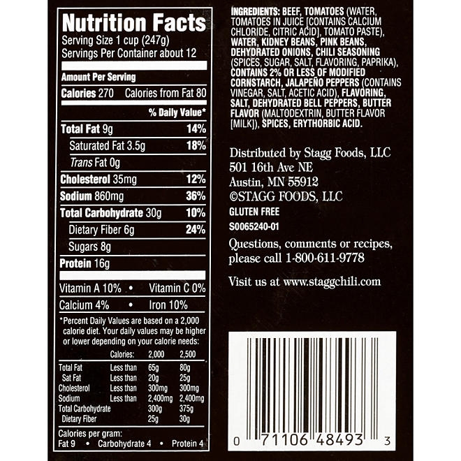 Stagg Silverado Beef Chili with Beans 15 oz., 6 pk. - Image 3