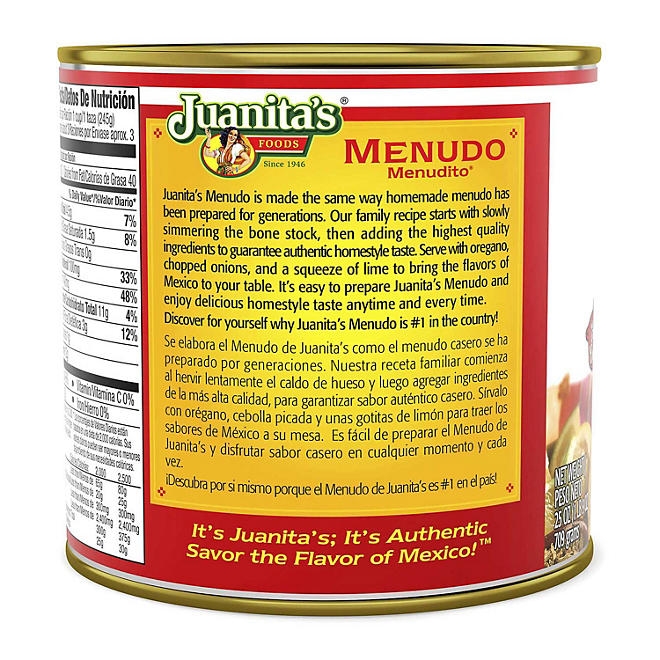 Juanita's Foods Original Canned Menudo, 25 oz., 3 pk. - Image 3