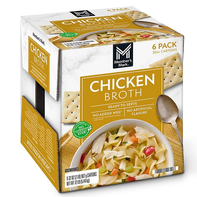 Member's Mark Chicken Broth, 32 oz., 6 pk. - Image 2