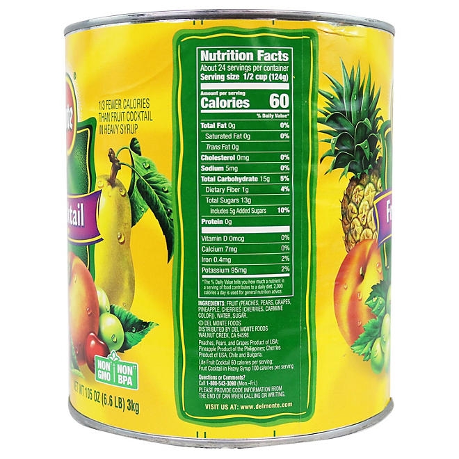 Del Monte Fruit Cocktail in Light Syrup, 106 oz. - Image 3